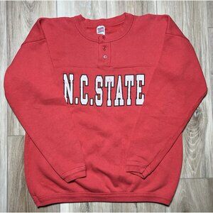 Vintage Soffe Sweats NC State Red Crewneck Pullover Sweatshirt - Size Large